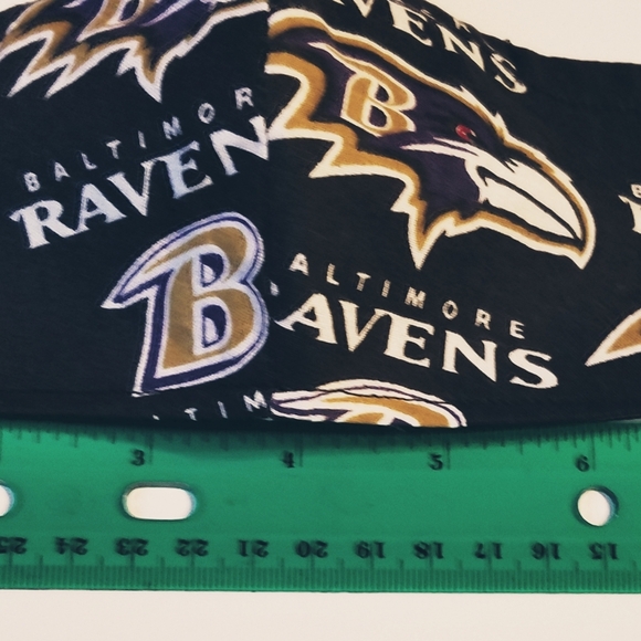 Hand Crafted Face Mask Baltimore Ravens Black Purple Gold Kids Face Mask - Picture 3 of 6